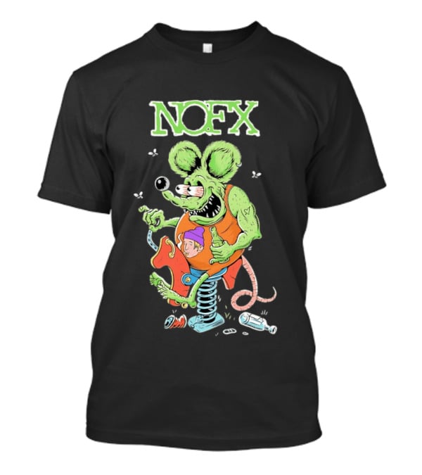 NOFX Wind Up Mouse Rat Fink Green Monster T-Shirt