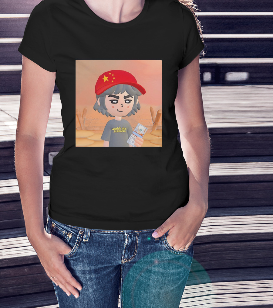 World's Best Trencher China Play Together Red Star Cap Cartoon T-Shirt