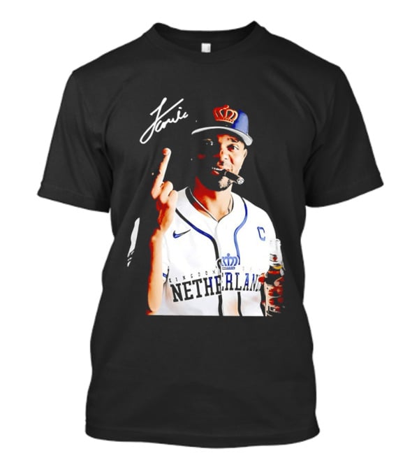 Xander Bogaerts Netherlands Baseball Smoking Gesture Middle Finger T-Shirt