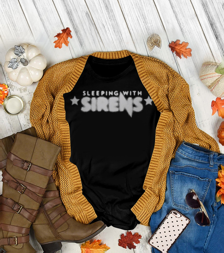 Sleeping With Sirens Starry Blurred Text T-Shirt