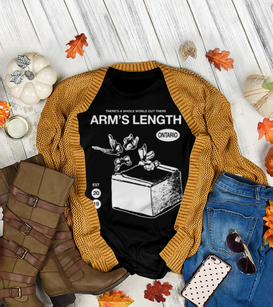 Arm's Length There's A Whole World Out There Butterfly Cube Art Set 1 T-Shirt