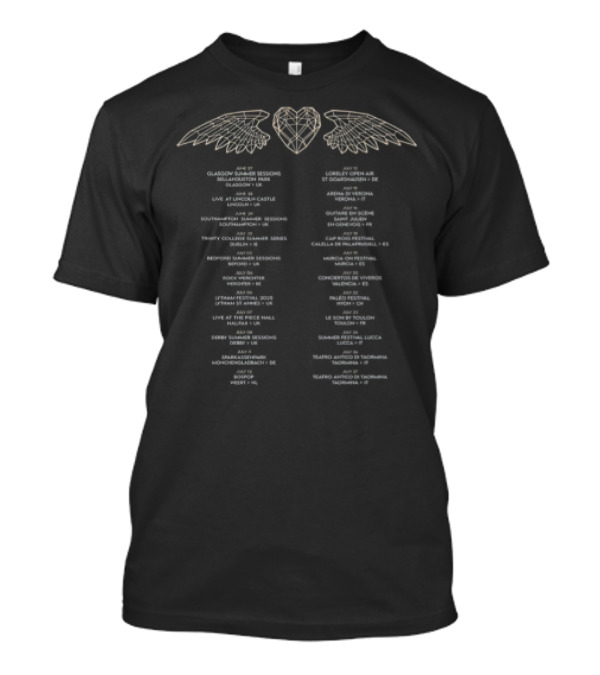 Claddagh Heart And Wings Summer Live Itinerary T-Shirt