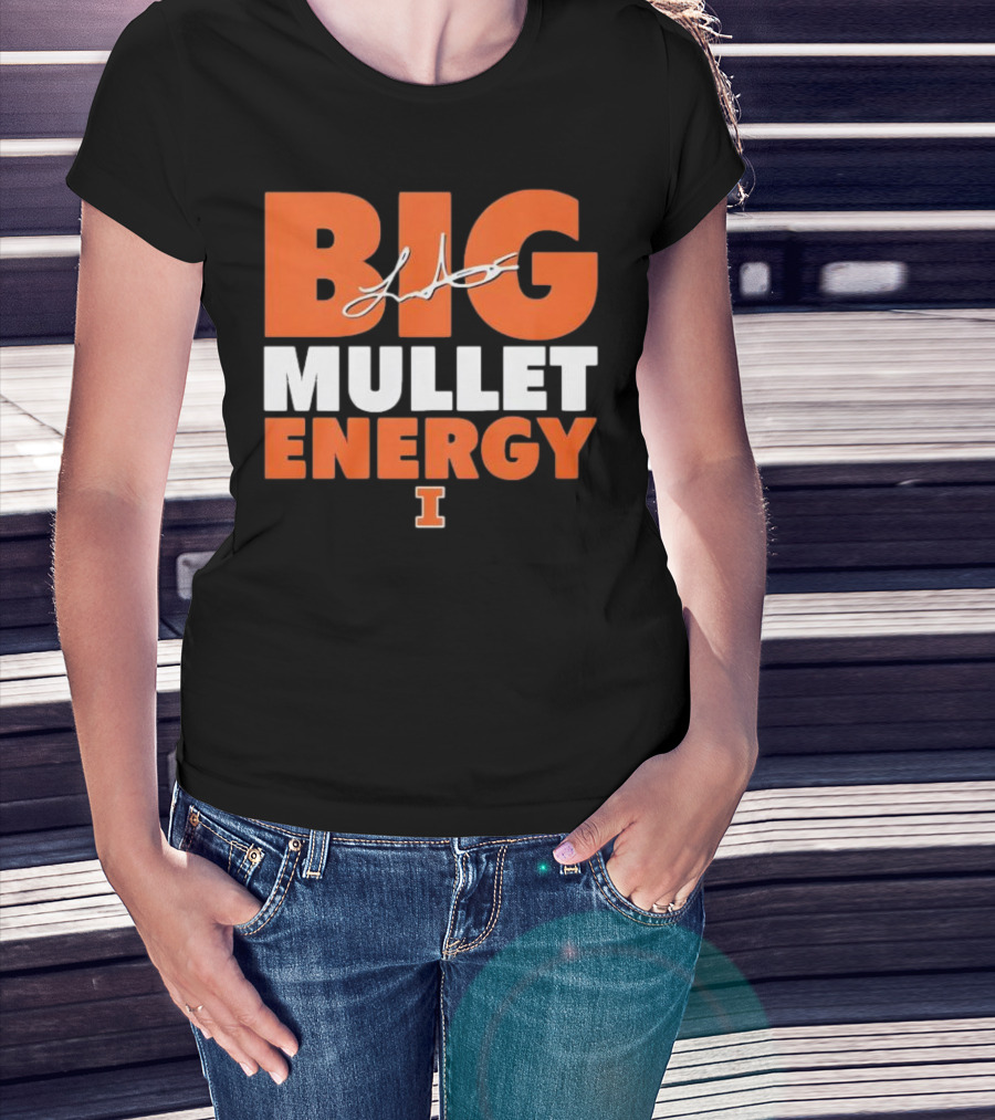 Big Mullet Energy Luke Altmyer University Of Illinois Signature T-Shirt