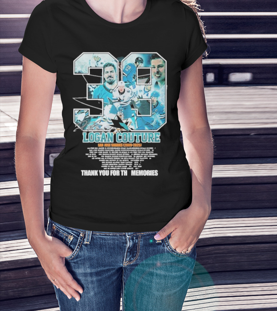 Logan Couture San Jose Sharks 2009 2025 Hockey Memories Thank You T-Shirt