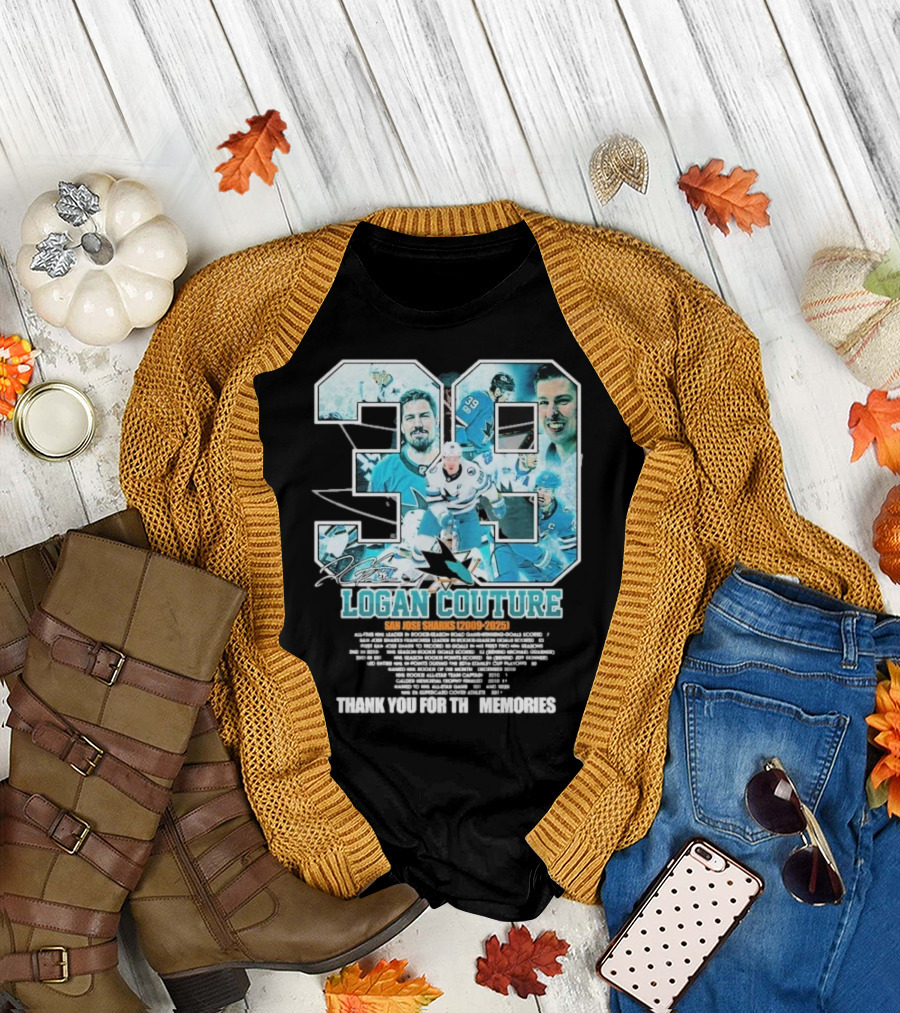Logan Couture San Jose Sharks 2009 2025 Hockey Memories Thank You T-Shirt