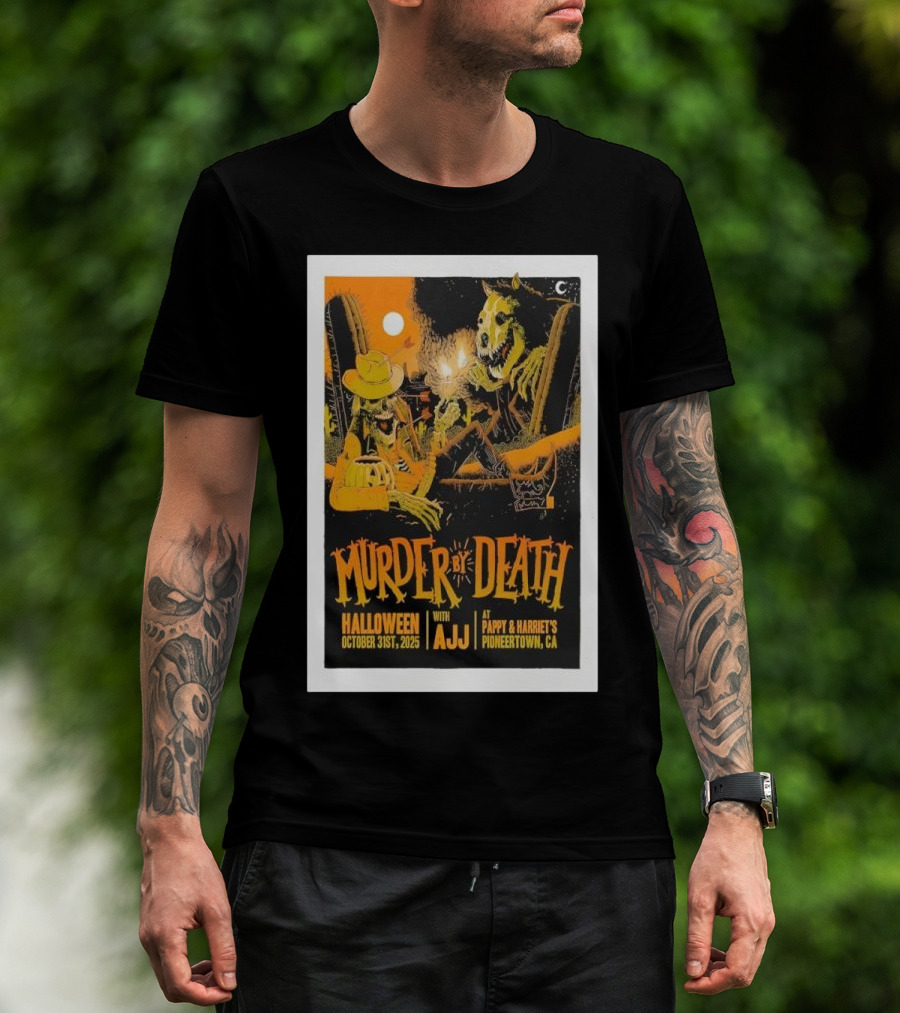 Murder By Death Halloween 2025 With AJJ Pioneertown Pappy & Harriet’s T-Shirt