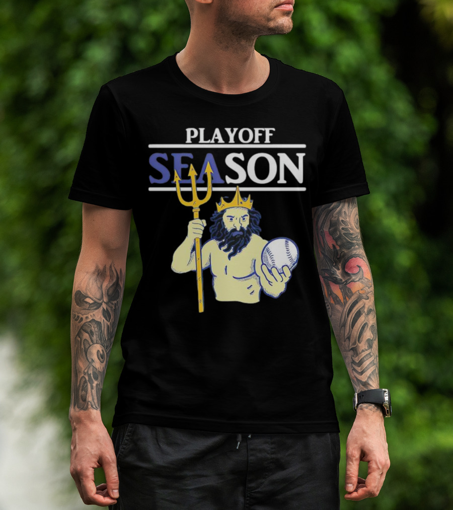 Seattle Mariners Playoff Season Poseidon Baseball Trident T-Shirt