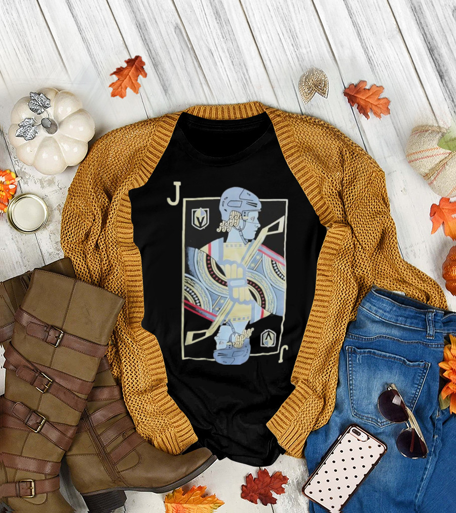 Fanatics Jack Eichel Vegas Golden Knights Playing Card Artwork Star Pattern T-Shirt