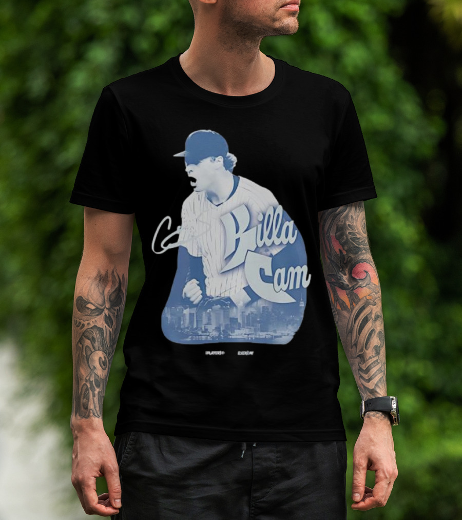 Killa Cam New York Yankees Cityscape Pitcher Style T-Shirt
