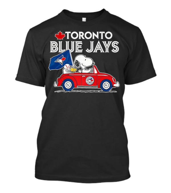 Toronto Blue Jays Snoopy Woodstock Volkswagen Beetle Fan Celebration T-Shirt