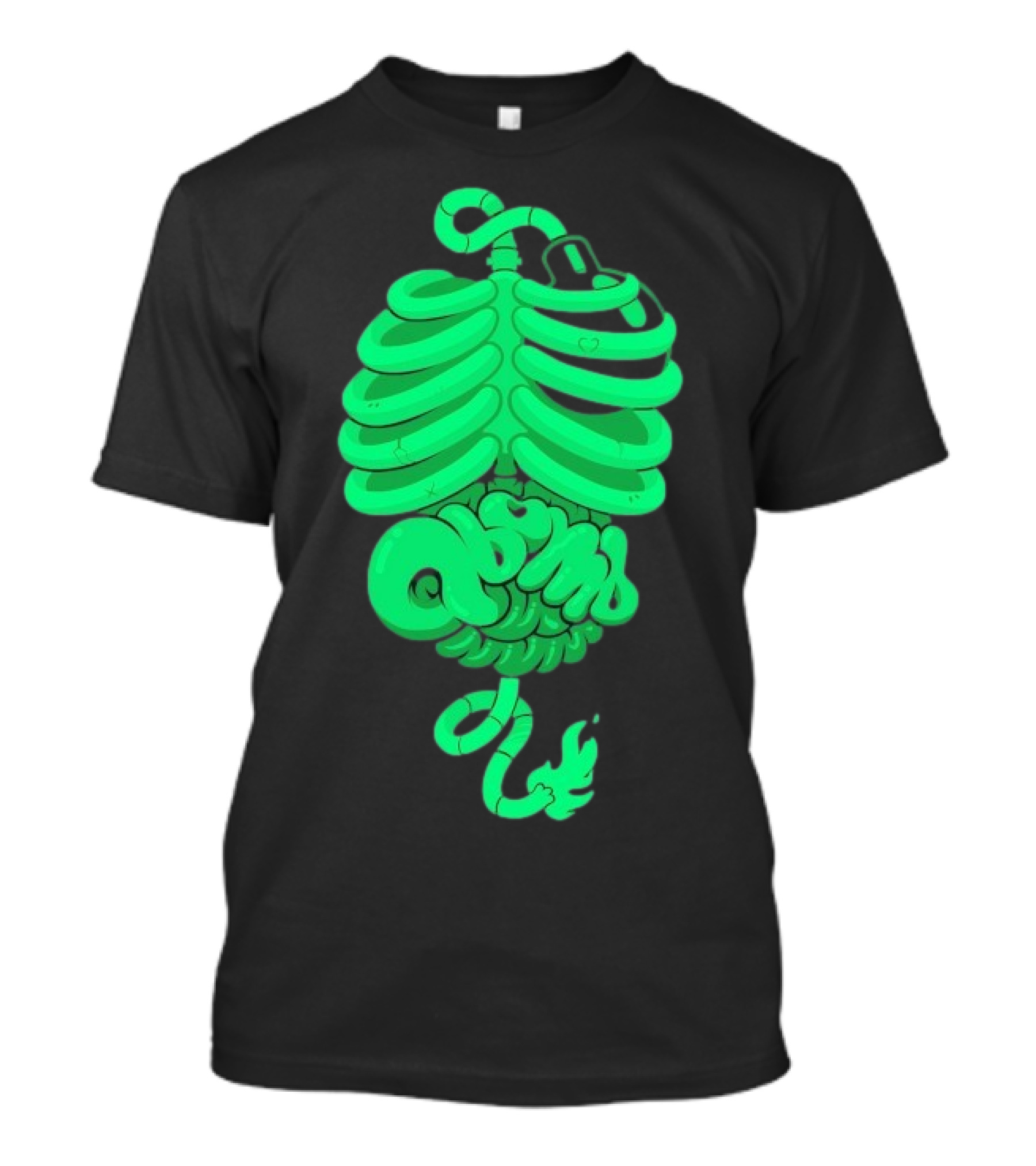 Qbomb Labs Neon Ribcage Gut Bomb T-Shirt