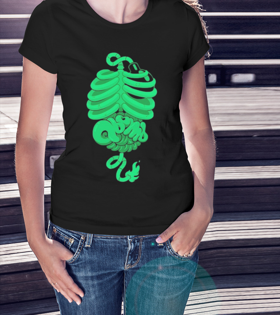 Qbomb Labs Neon Ribcage Gut Bomb T-Shirt