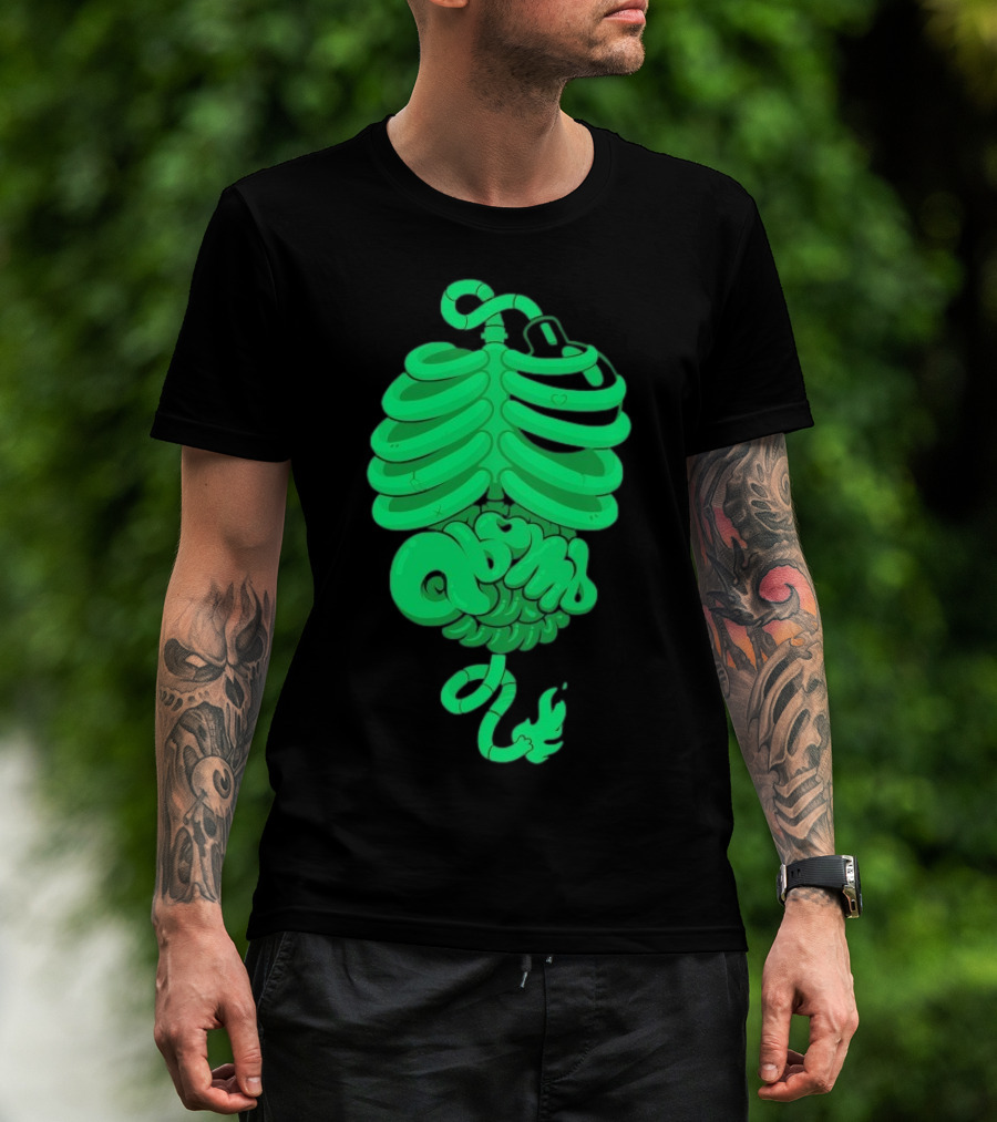 Qbomb Labs Neon Ribcage Gut Bomb T-Shirt