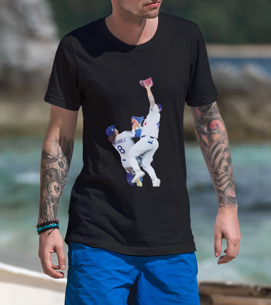 Andy Pages Hernandez Los Angeles Dodgers World Series Game 7 Catch Iconic Play T-Shirt