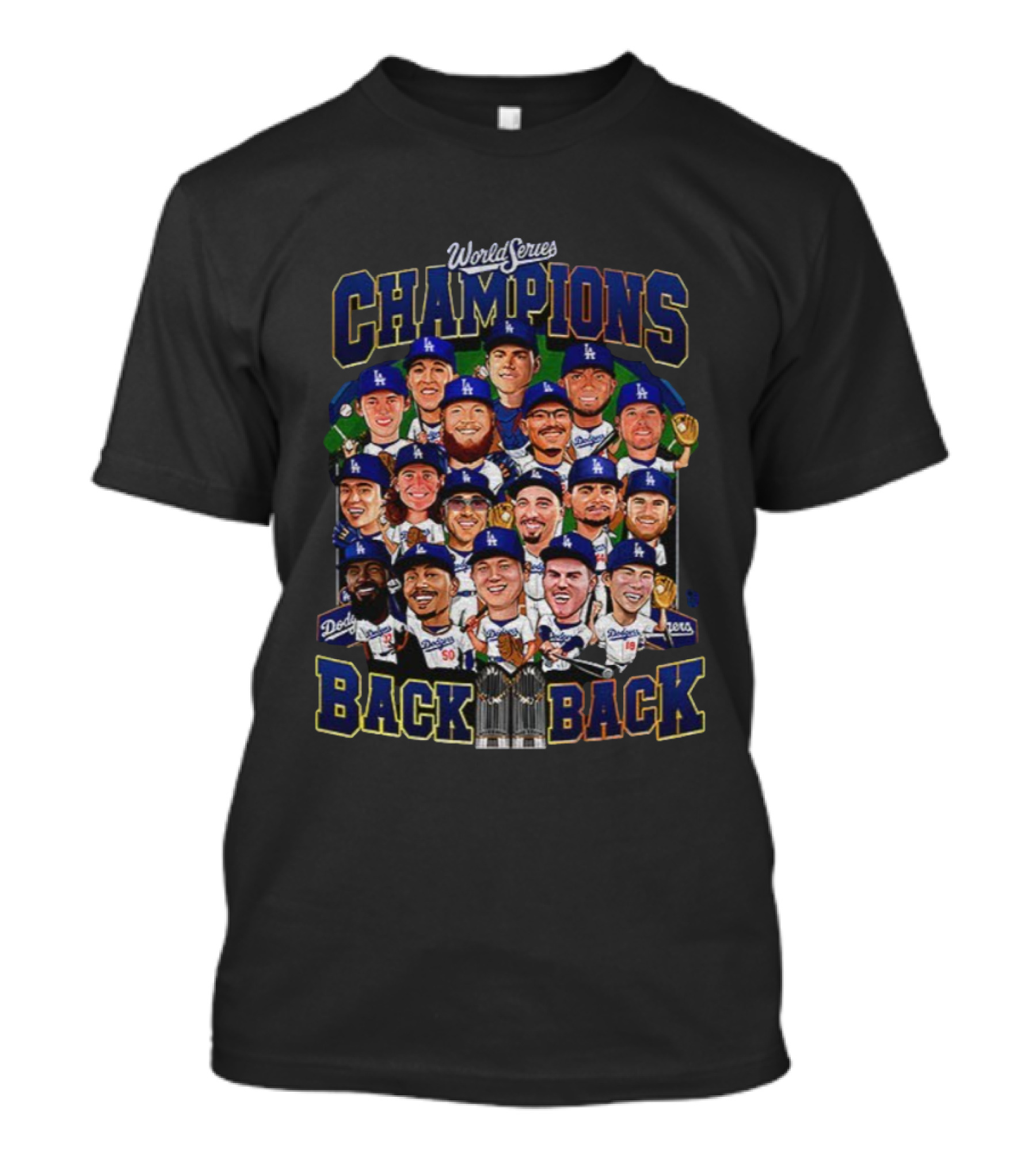 World Series Champions Back 2 Back Los Angeles Dodgers 2025 MLB Players T-Shirt
