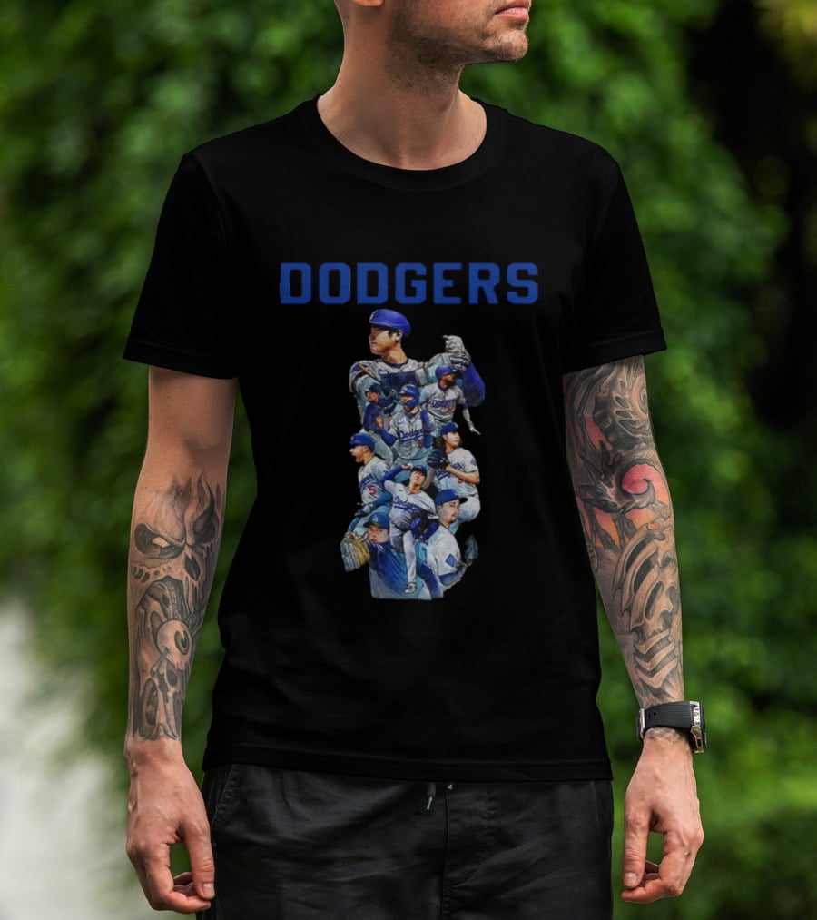 Los Angeles Dodgers 2025 World Series Champions Players Cartoon T-Shirt
