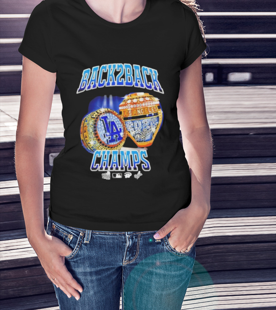 Back2Back Champs Los Angeles Dodgers 2020 World Series Rings T-Shirt