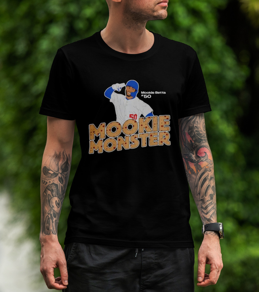 Los Angeles Dodgers Mookie Betts Mookie Monster #50 2025 World Series Champions T-Shirt