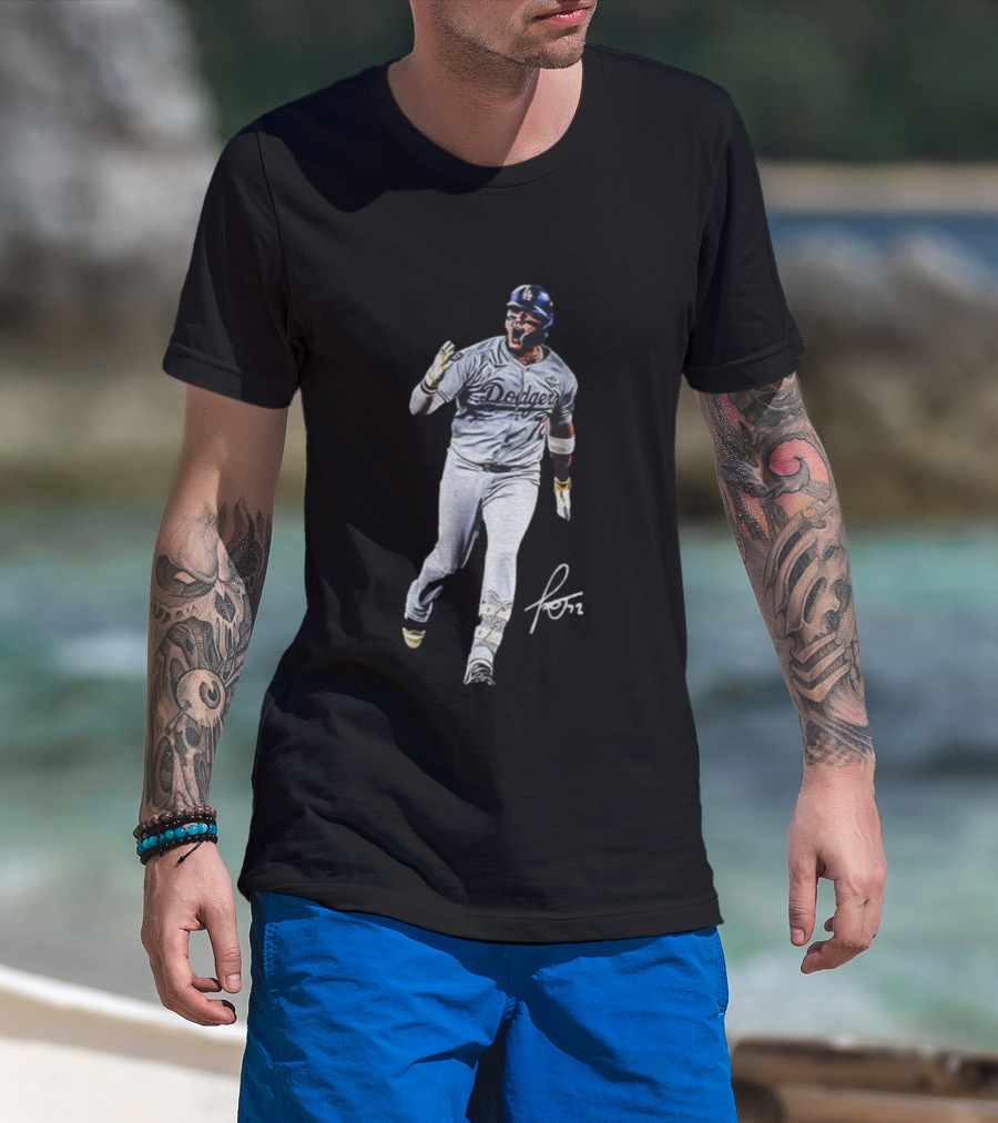 Miguel Rojas Los Angeles Dodgers MLB World Series 2025 Signature T-Shirt