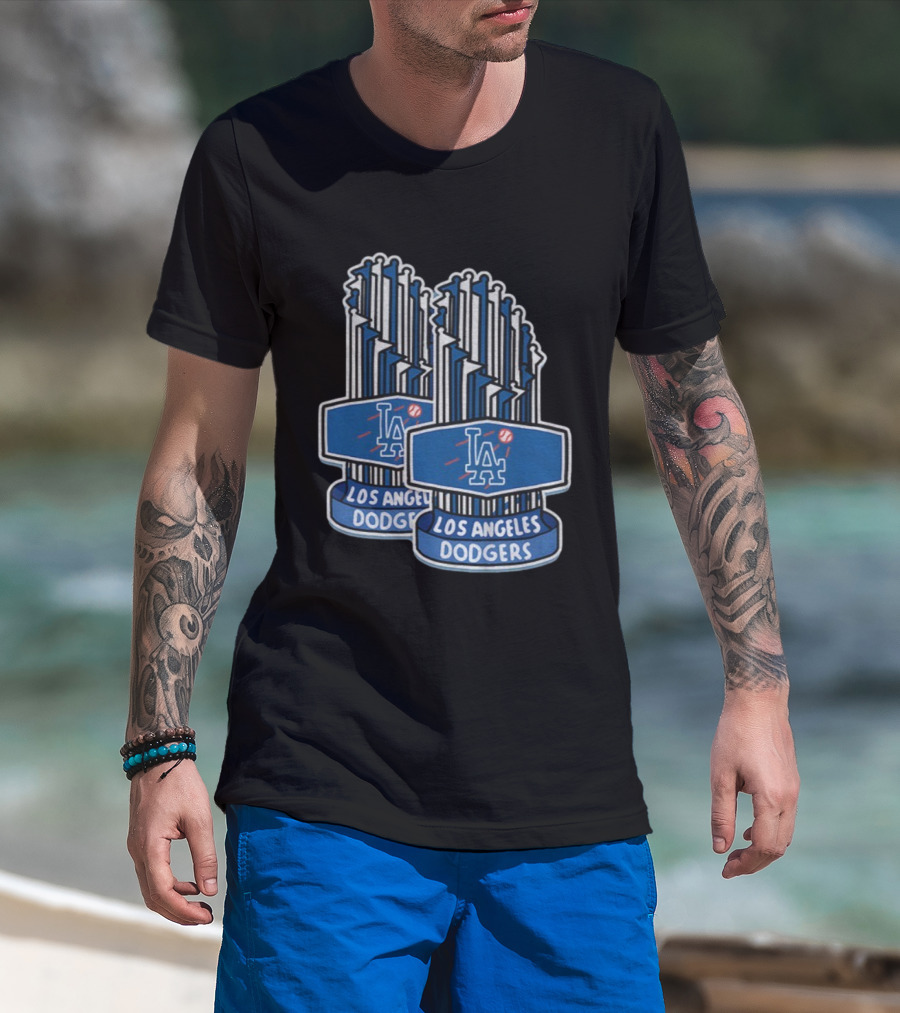 Los Angeles Dodgers MLB World Series Champions Trophy 2025 T-Shirt