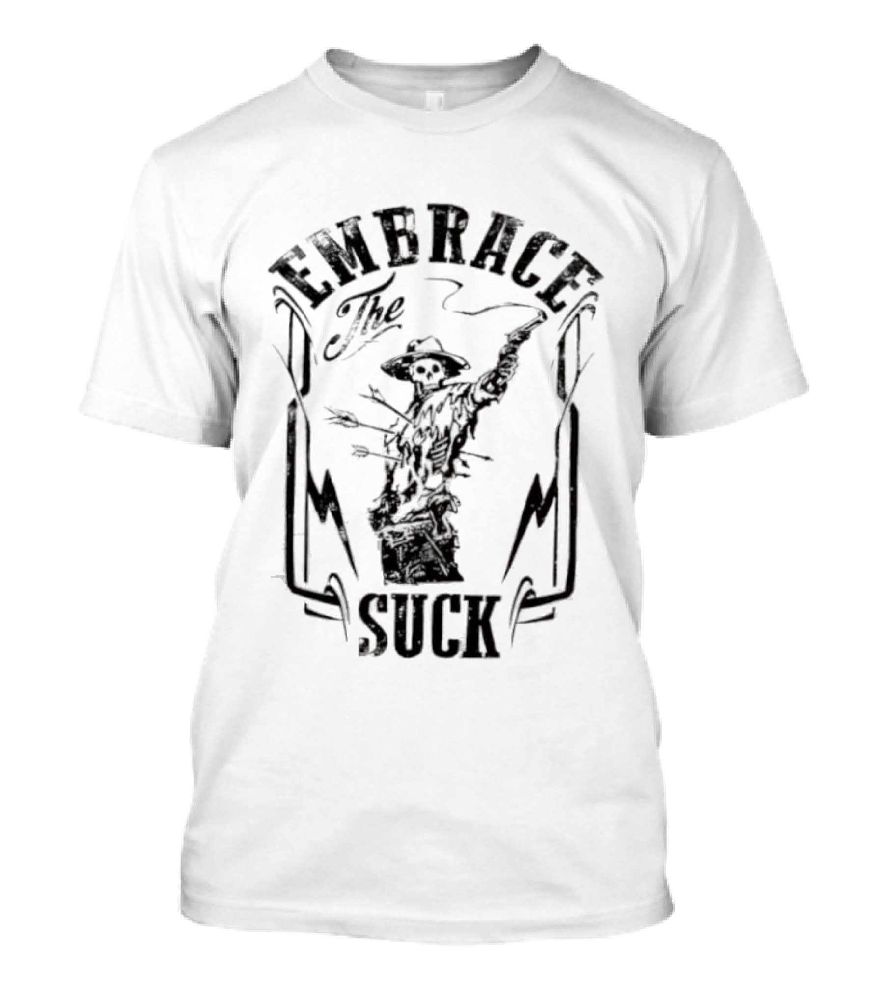 Embrace The Suck Military Soldier With Arrows And Lightning T-Shirt