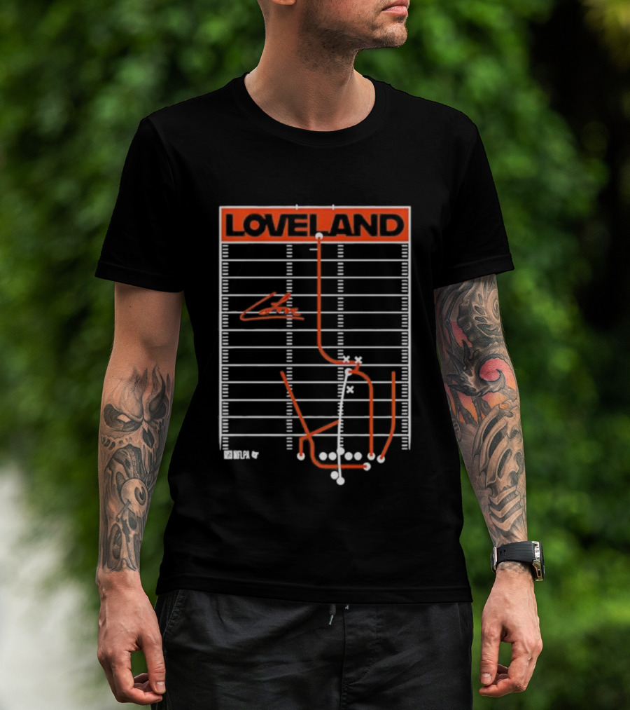 Colston Loveland Football Play Diagram Route Strategy T-Shirt