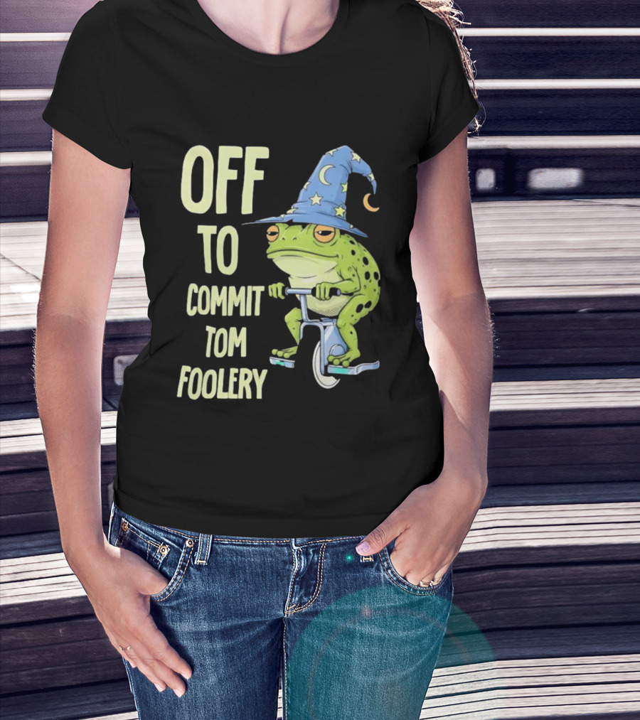 Frog Wizard On Unicycle Off To Commit Tom Foolery Lupin Hat T-Shirt