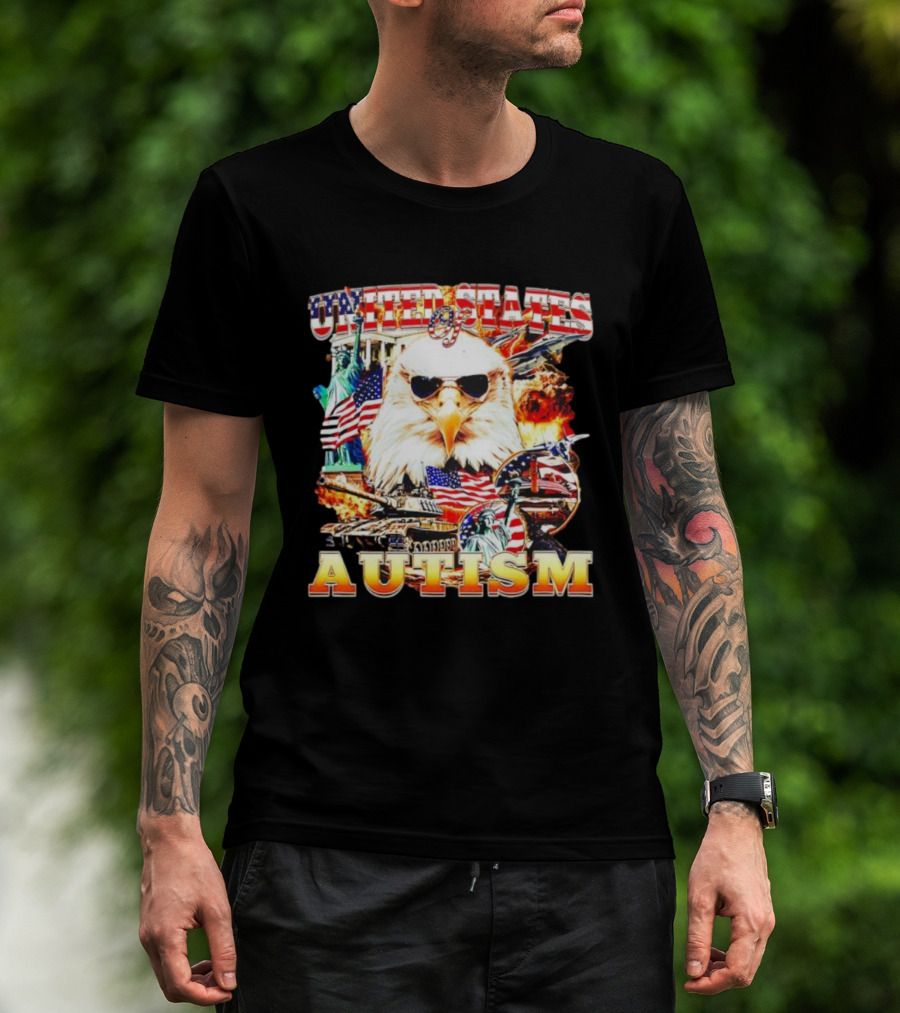 United States Of Autism Eagle American Icons T-Shirt