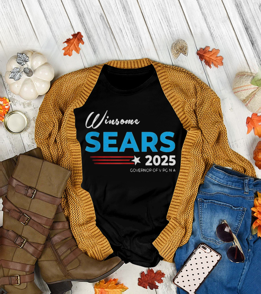 Winsome Sears Governor of Virginia 2025 Election Campaign T-Shirt
