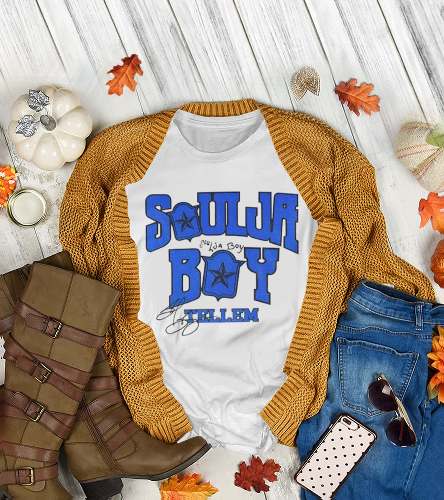 Soulja Boy Tellem Blue Star Signature Halloween Vintage T-Shirt