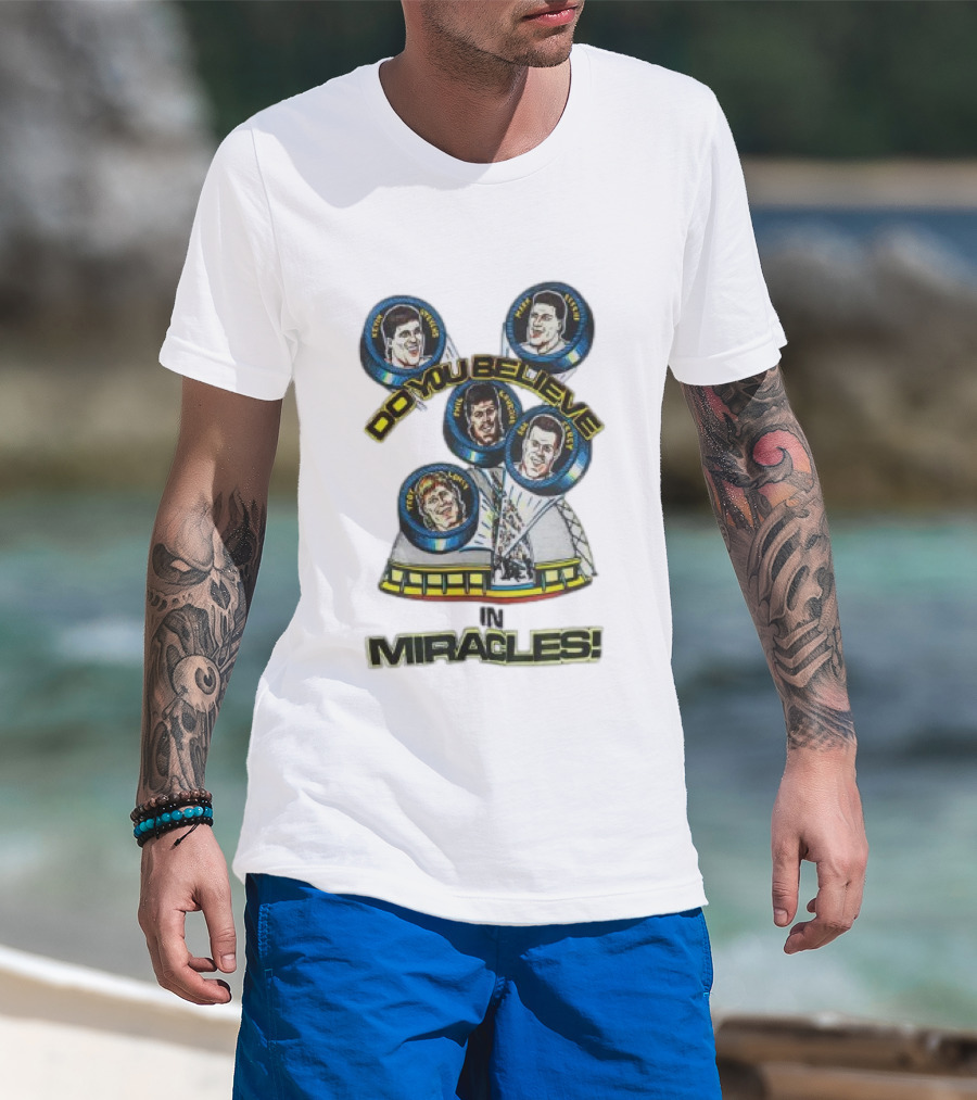 Pittsburgh Penguins NHL Vintage Do You Believe In Miracles Players Faces T-Shirt