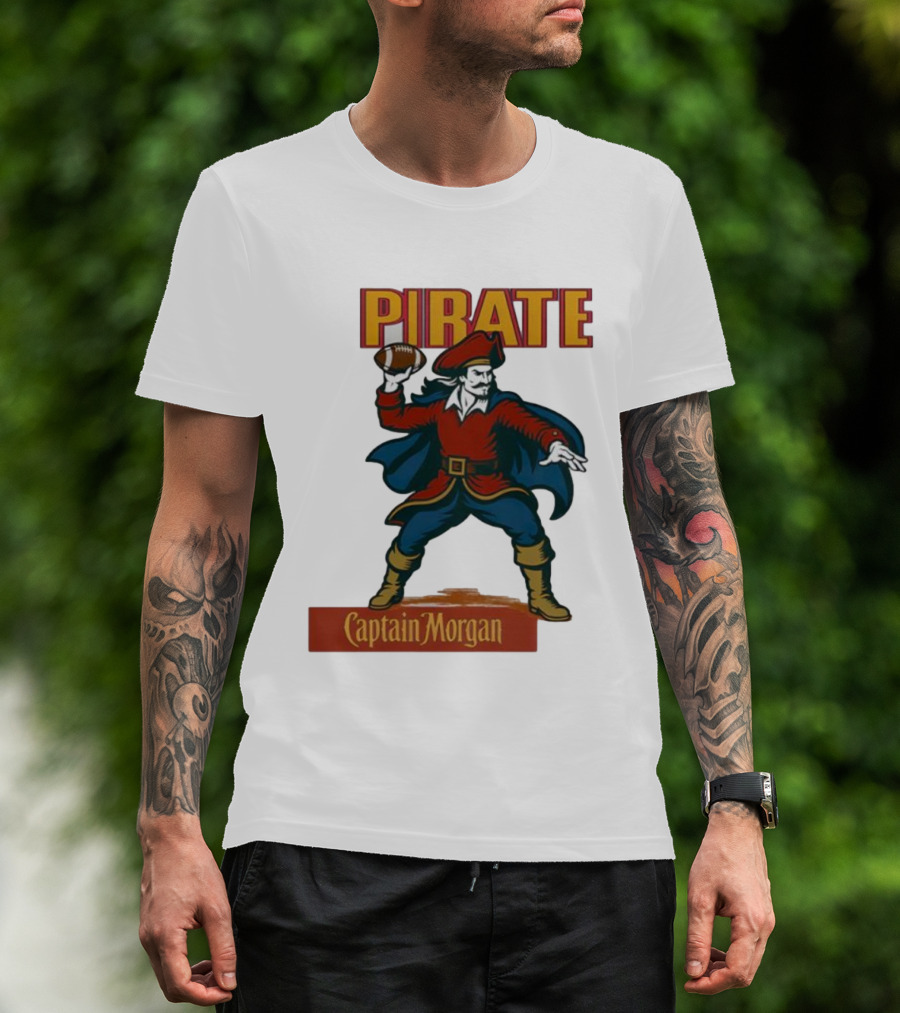 Captain Morgan Pirate Football Throwback T-Shirt
