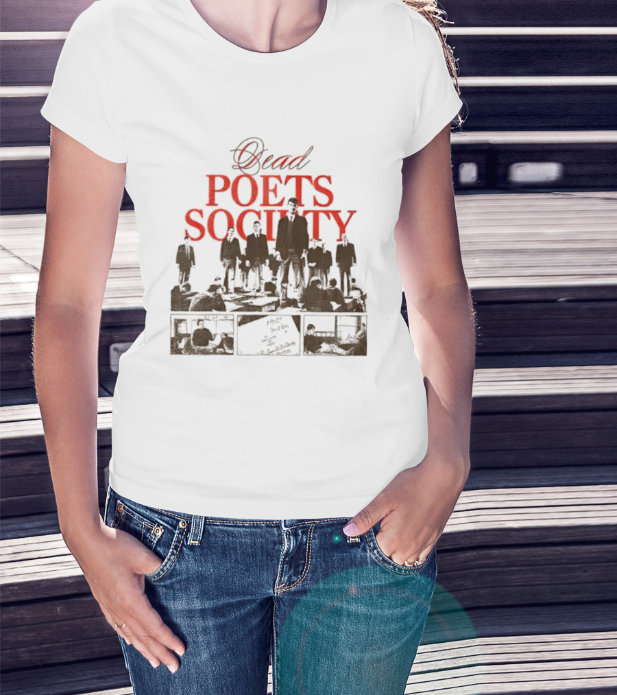 Dead Poets Society 1989 Film Iconic Group Silhouette T-Shirt