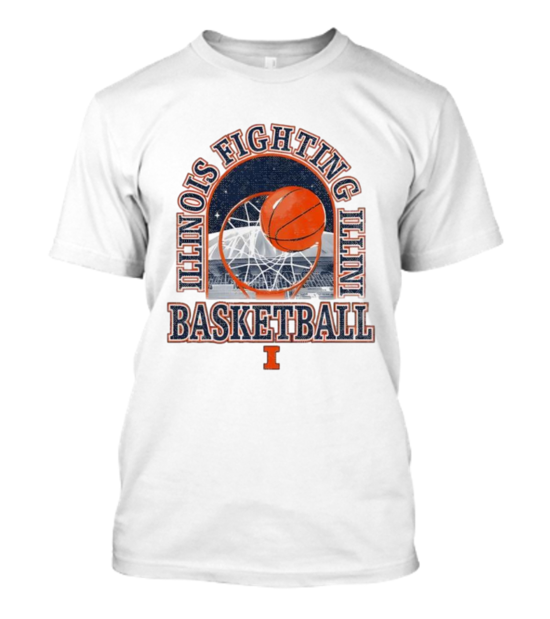 Fighting Illini Basketball Illinois State Farm Center Arch T-Shirt