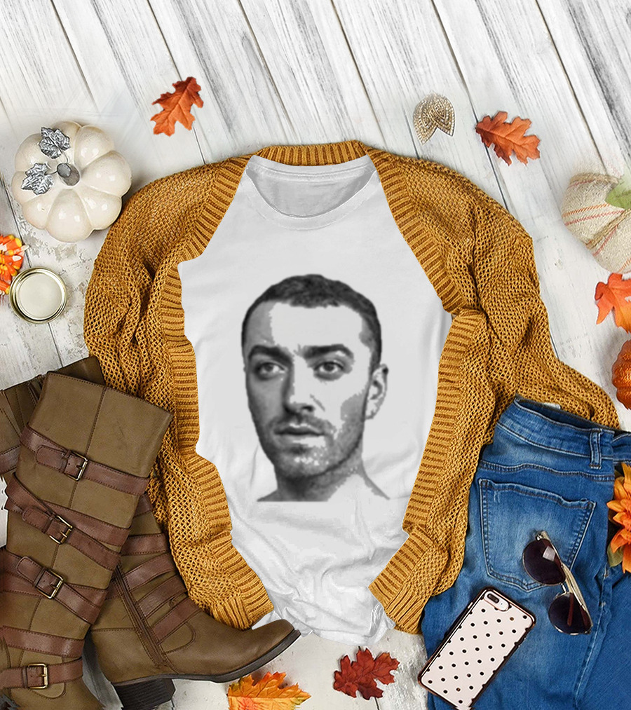 Sam Smith The Thrill Of It All Monochrome Portrait T-Shirt