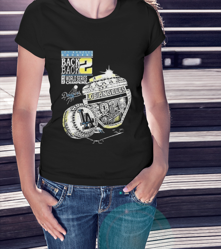 Los Angeles Dodgers Back To Back World Series 2025 Champions Diamond Ring Dodgers Championship T-Shirt
