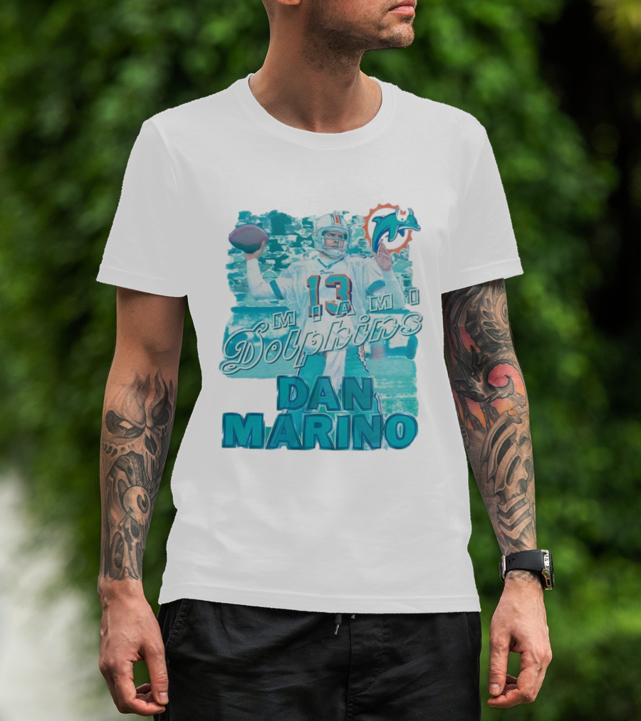 Dan Marino Miami Dolphins Football Number 13 MVP Retro T-Shirt
