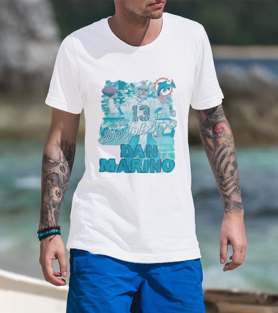 Dan Marino Miami Dolphins Football Number 13 MVP Retro T-Shirt