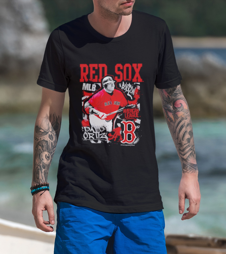 David Ortiz MLB Red Sox Cooperstown Star Moment Boston B T-Shirt