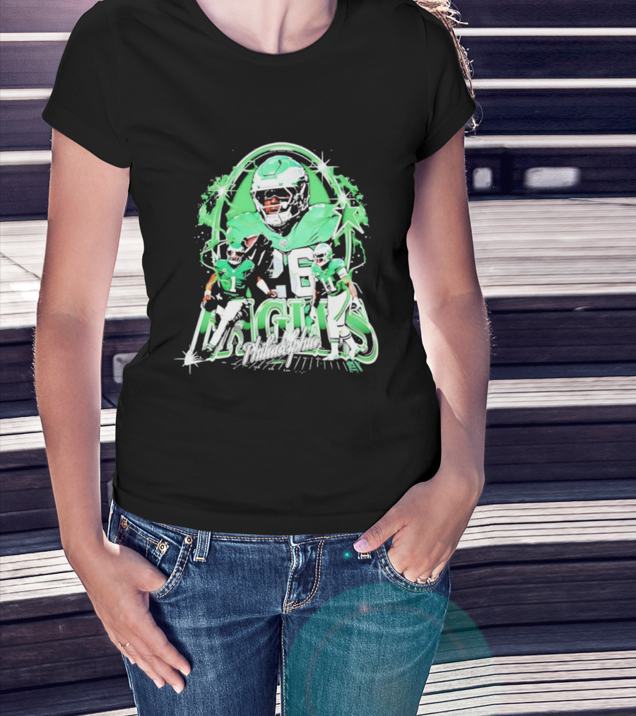 Philadelphia Eagles Jalen Hurts Charles Barkley AJ Brown Trio T-Shirt
