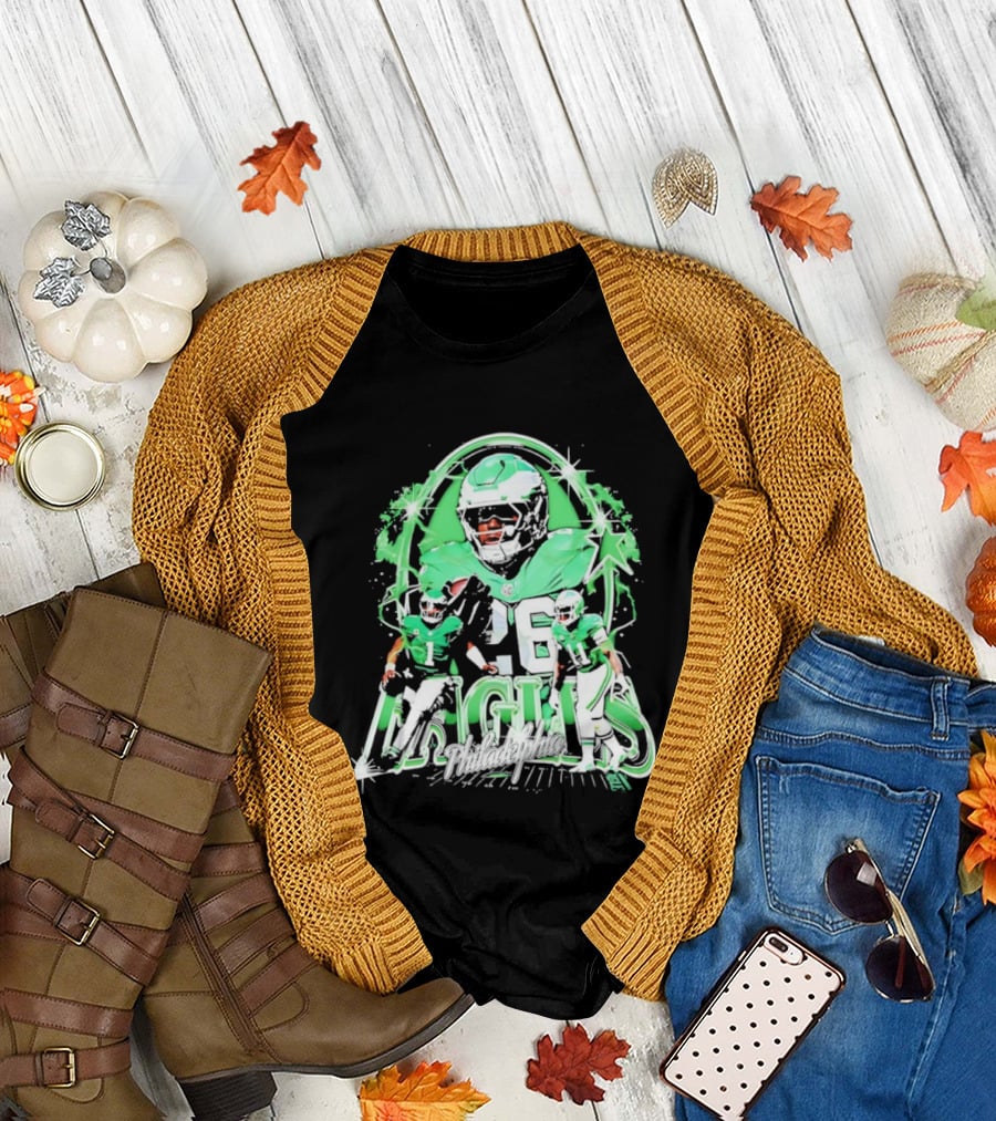 Philadelphia Eagles Jalen Hurts Charles Barkley AJ Brown Trio T-Shirt
