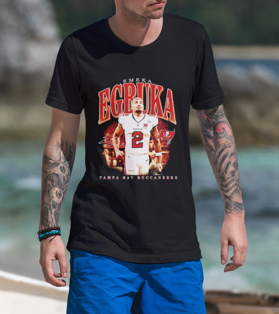 Emeka Egbuka Tampa Bay Buccaneers Egbuka 2 Football Player T-Shirt