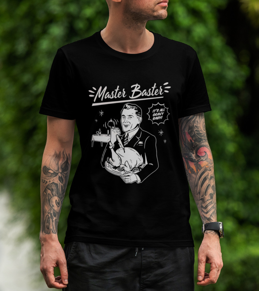 Master Baster It's All Gravy Baby Turkey Thanksgiving Retro T-Shirt