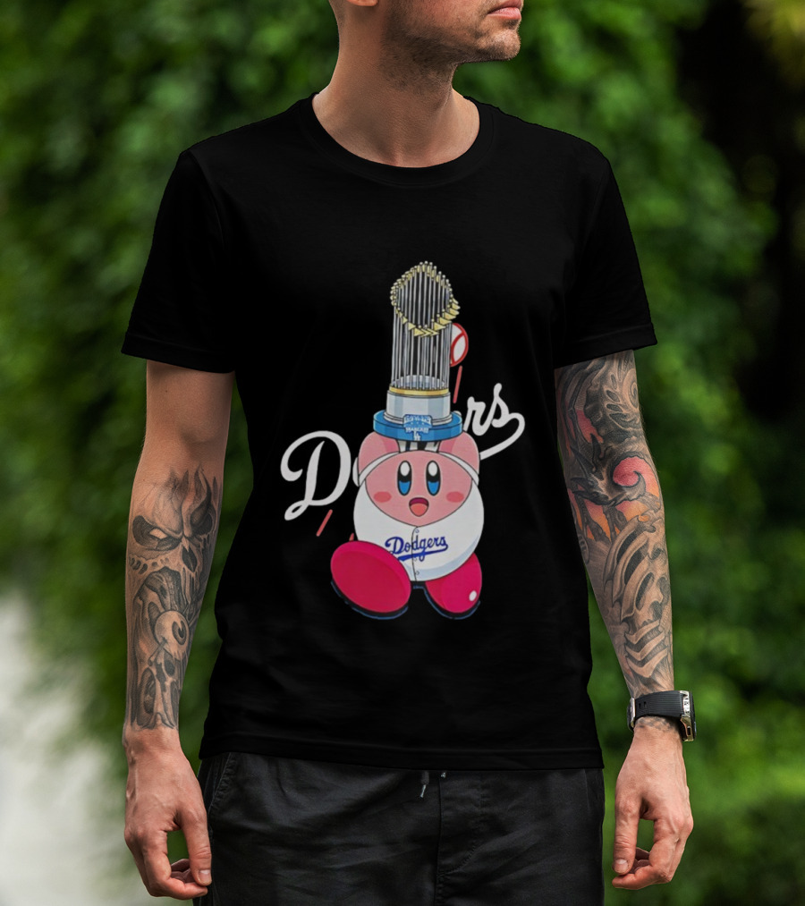 Kirby Dodgers Trophy World Series Champions MLB 2025 T-Shirt