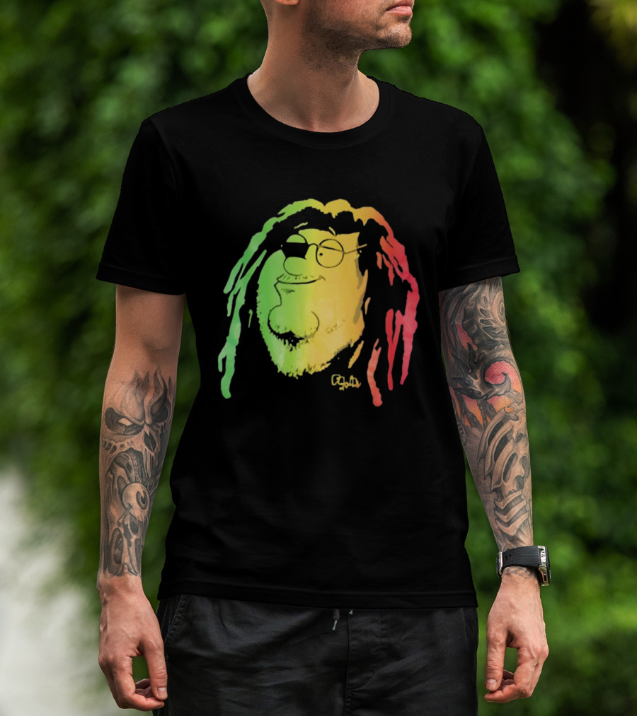 Family Guy Peter Griffin Rasta Colors Bob Marley Style T-Shirt