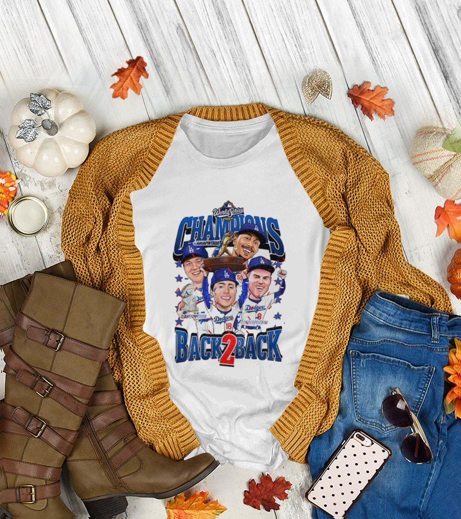 Los Angeles Dodgers World Series Champions Back 2 Back MLB Baseball 2025 T-Shirt