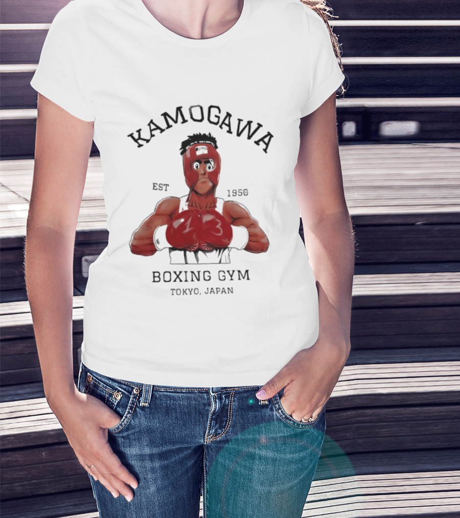 Kamogawa Boxing Gym Tokyo Japan Vintage 90s Hajime No Ippo Est 1950 T-Shirt