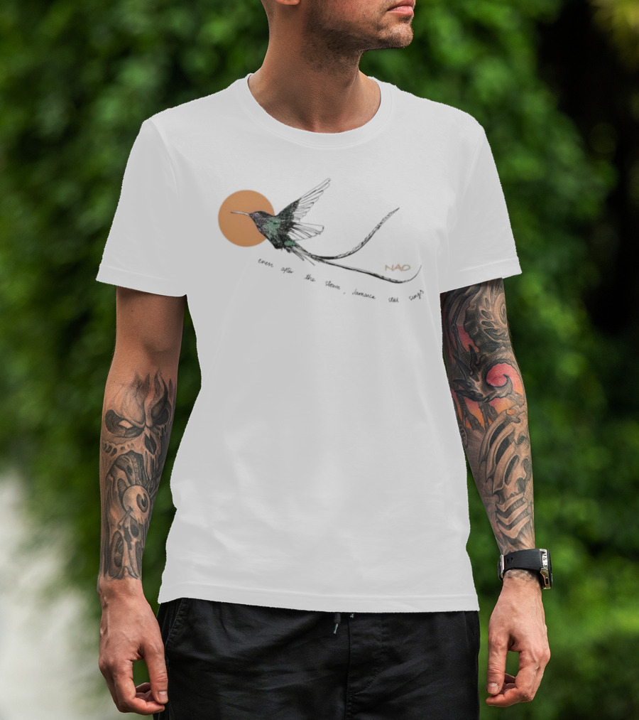 Nao X Hurricane Relief Even Often The Storm Jamaica Still Sings Bird T-Shirt