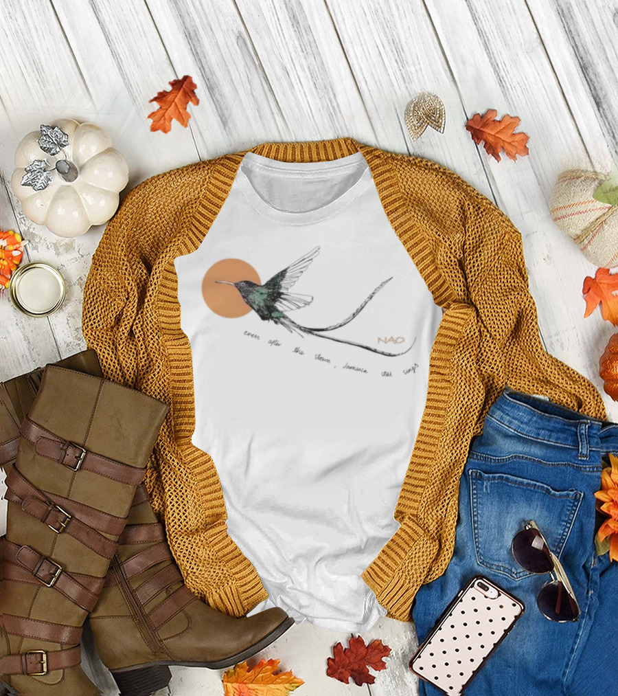 Nao X Hurricane Relief Even Often The Storm Jamaica Still Sings Bird T-Shirt