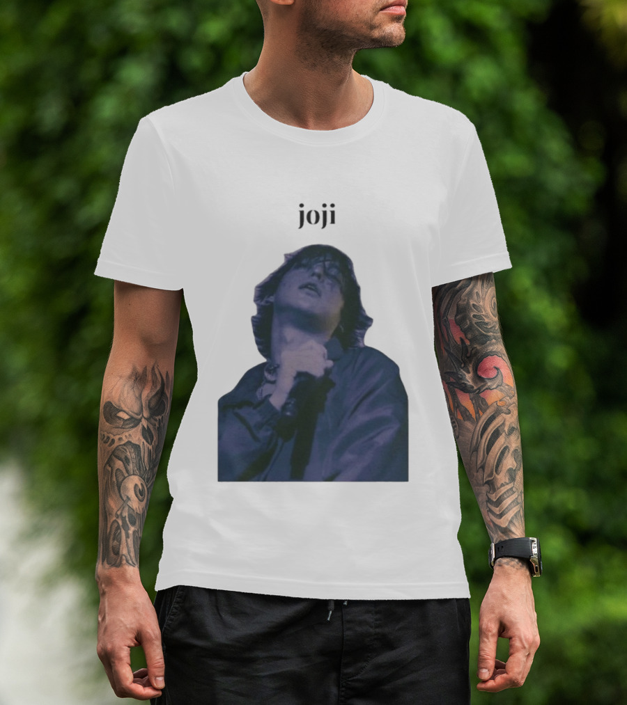 Joji Singer Mic Moment Blue Jacket Performance T-Shirt